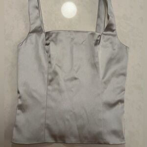 Abercrombie & Fitch Silver Satin Top